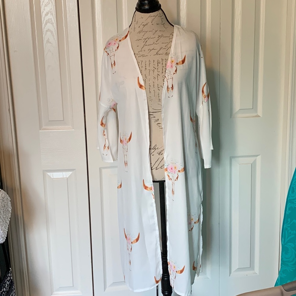 Bridal Cow Skull Kimono